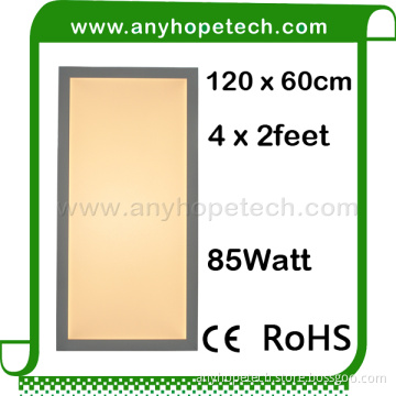 2 years warranty dc24v 85W warm white 2x4 led ceiling panel lighting